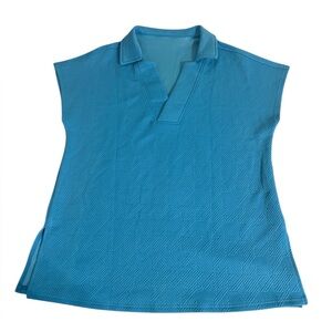 Women's V-Neck Blue Top Oversize M NWOT